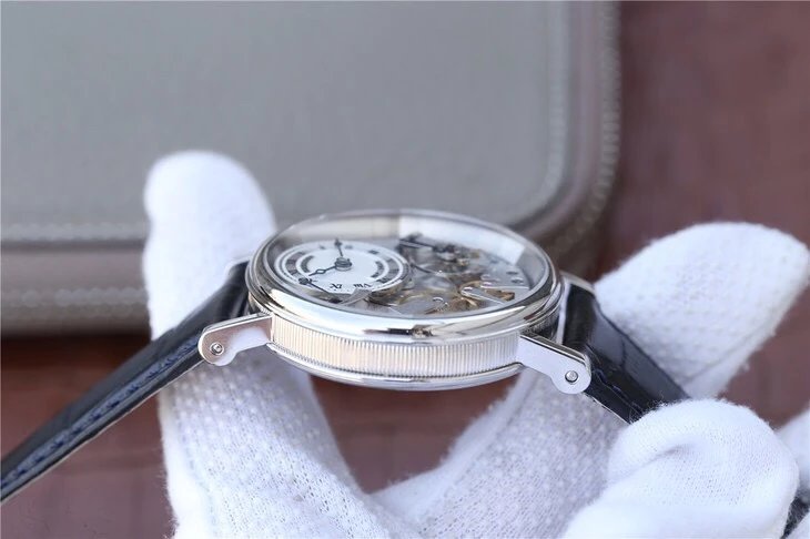 SF宝玑传世系列7057BB/11/9W6男士机械手表，1比1原装开模 动能显示功能 手动机械机芯，皮表带，透底