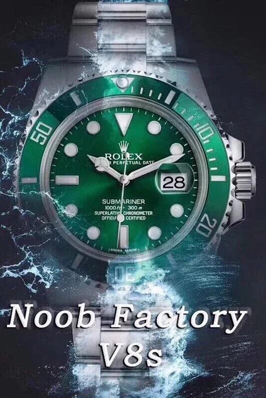 爆款热卖N厂V8S版本劳力士绿水鬼/黑水鬼 316钢 直径40mm 100米潜水男士手表。