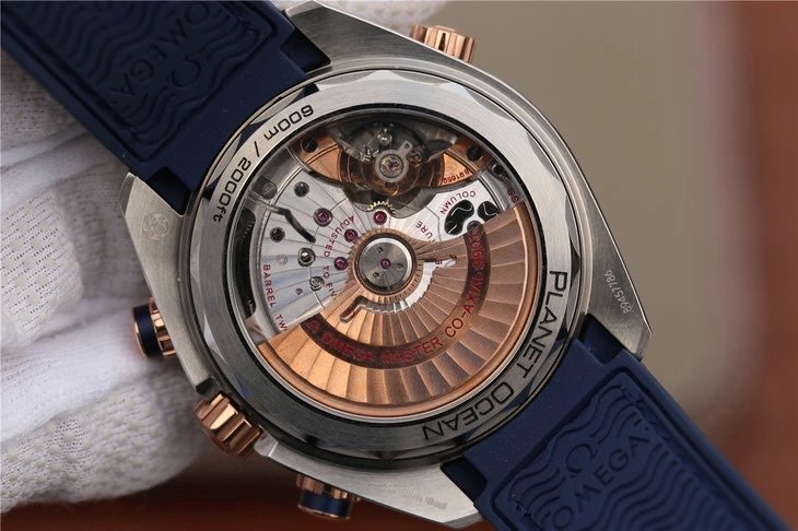 【最高版本推荐】OM厂欧米茄海马海洋宇宙多功能计时腕表，9900全自动机械机芯，皮表带，男士手表，透底