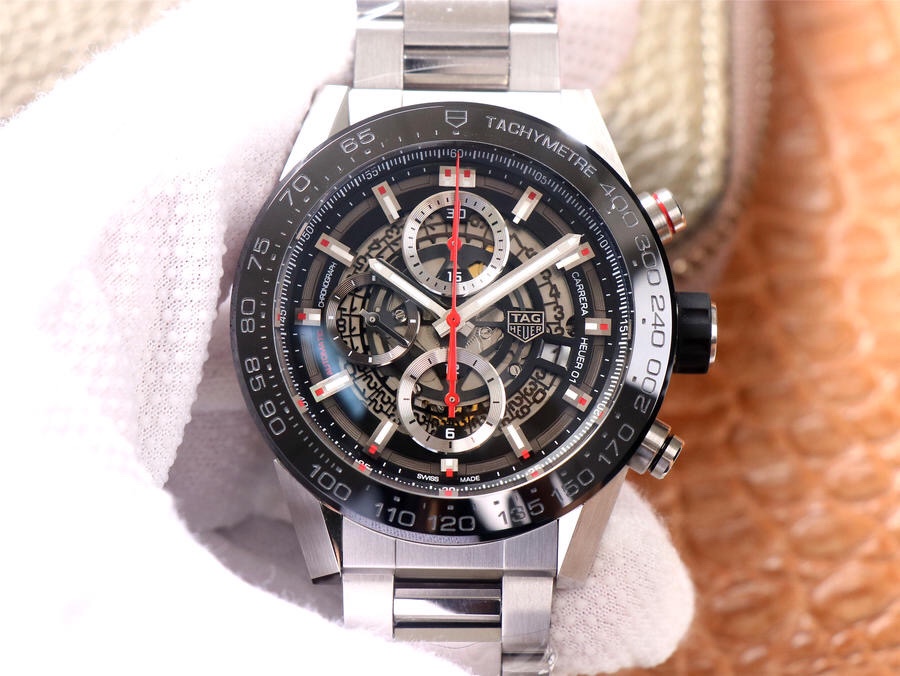 XF厂卡莱拉01镂空设计表径45mm精钢表带男士手表 
