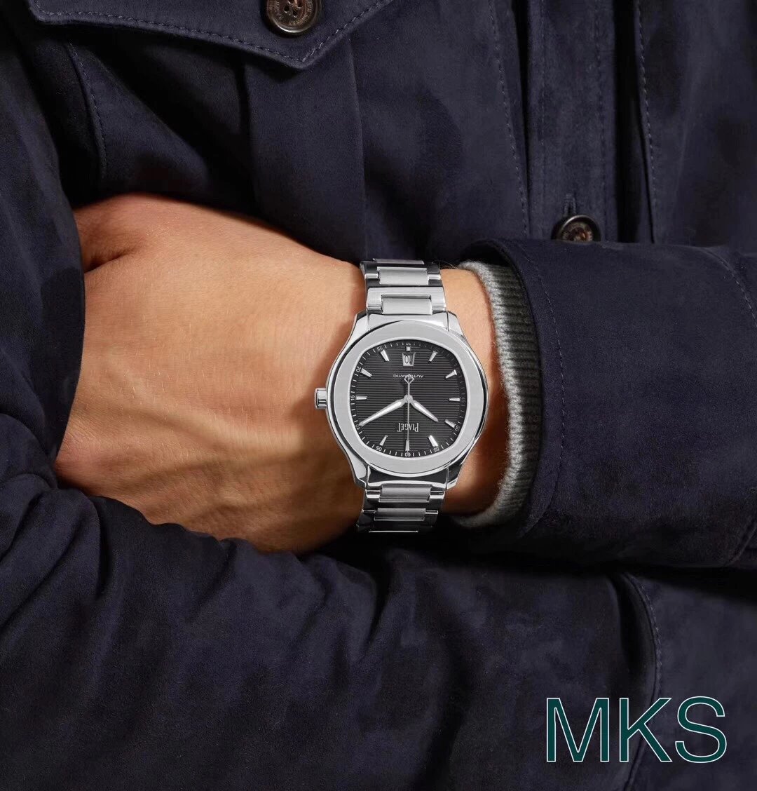 MKS厂手表伯爵PIAGET男表 修正市面所有版本的任何不足 男士腕表，精钢表带，自动机械机芯，透底。