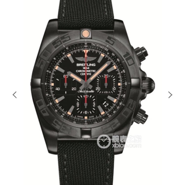 GF厂男手表百年灵机械计时44mm黑钢腕表 