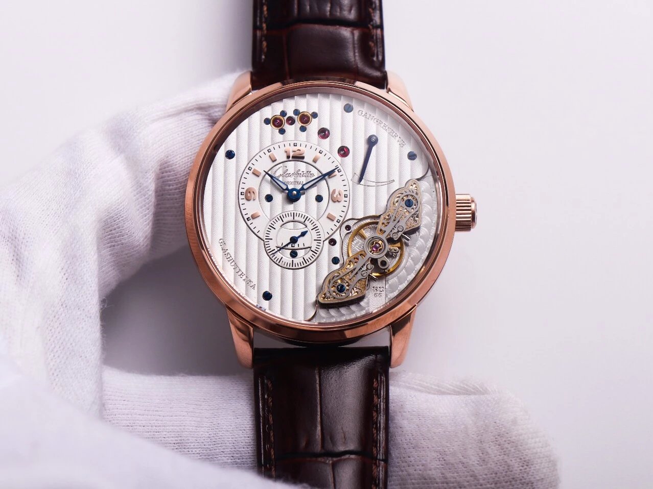 TZ厂格拉苏蒂原创偏心系列1-66款PanoInverse XL男士手表全自动机械腕表 42mm