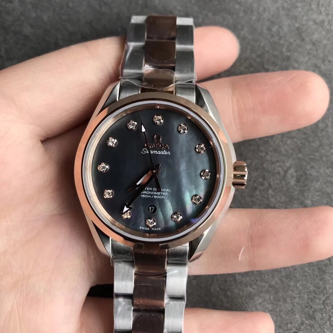 3S新出品欧米茄女士海马系列钢带手表