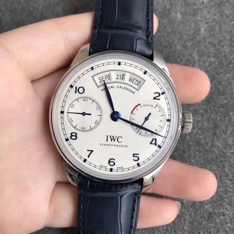 万国IWC葡萄牙万年历腕表系列机械男表IW503502反光 万国葡萄牙七日链复刻手表