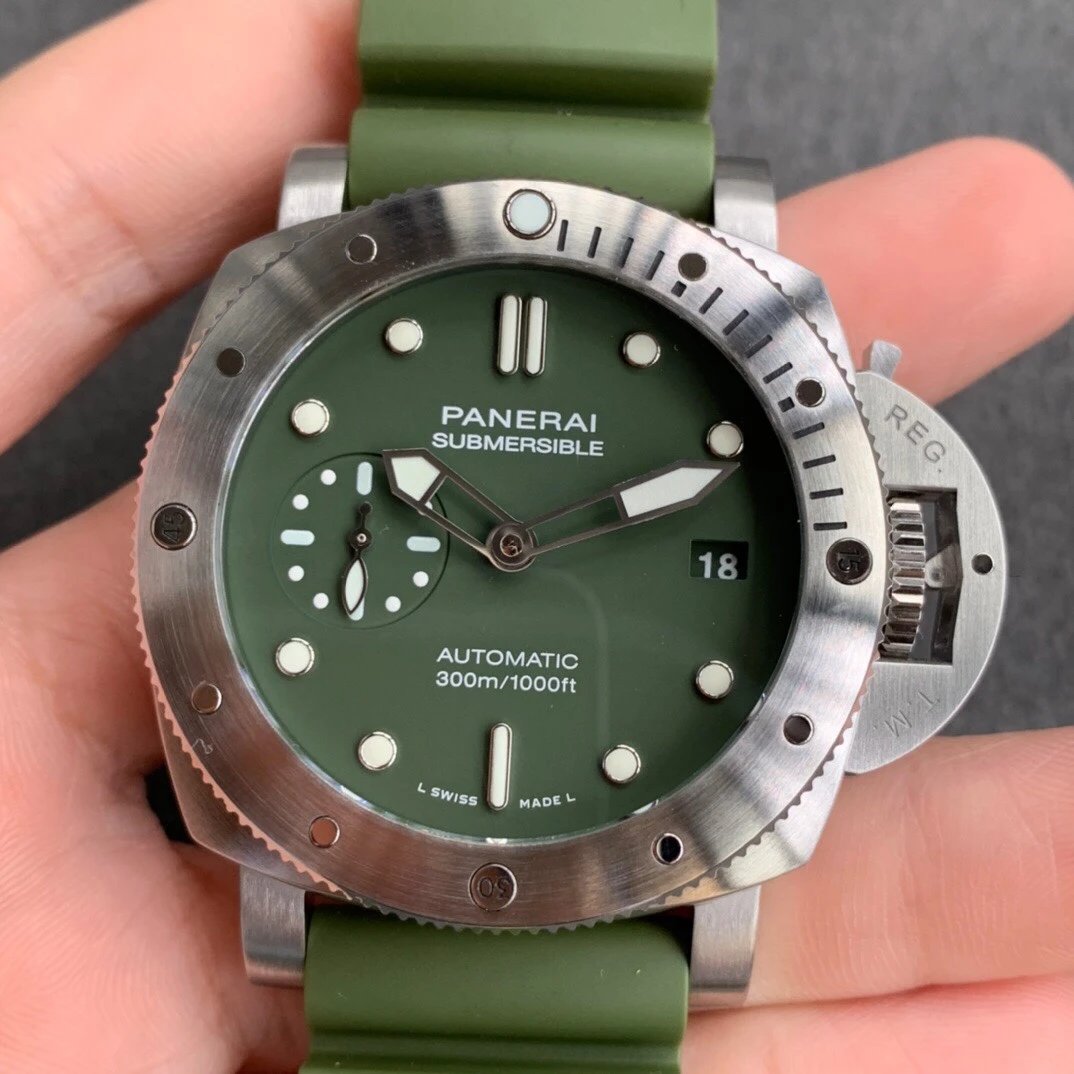 VS厂沛纳海PAM1055小直径42mm绿海魂搭载 复刻沛纳海手表一般多少钱