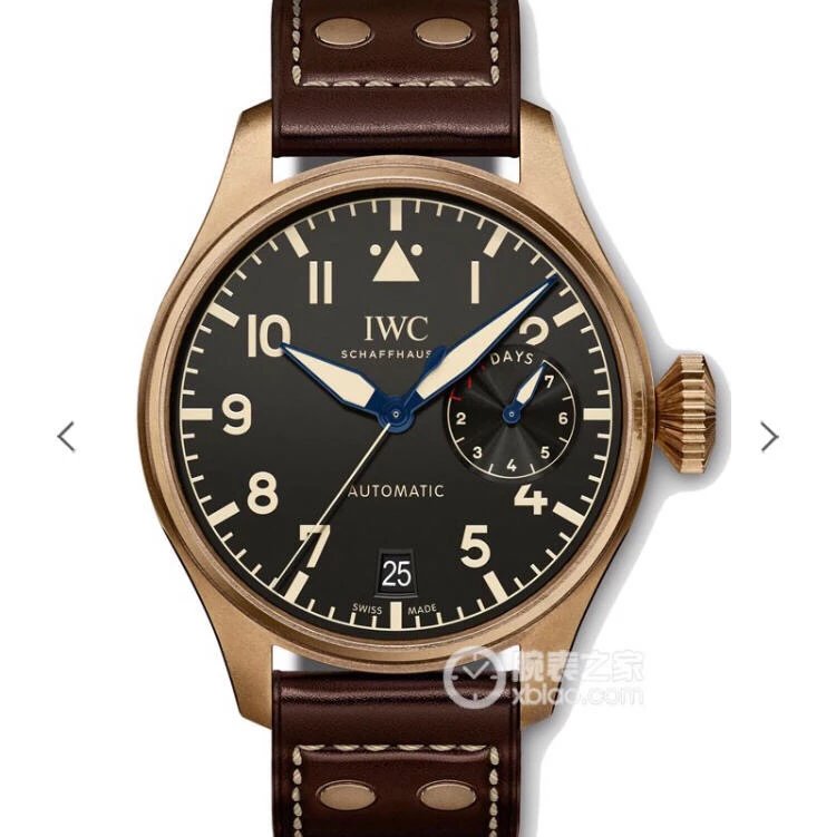 YL厂手表IWC万国大型飞行员镀铜壳真46.2x15.4mm 复刻手表万国飞行员