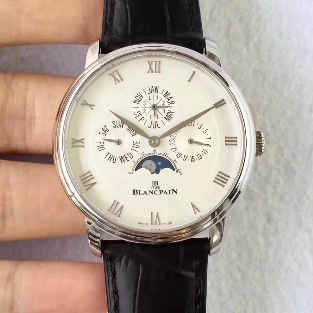 Blancpain宝珀经典系列66593431自动机械手表表带 宝珀6654复刻表价格