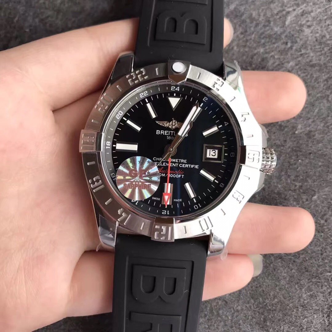 GF厂百年灵复仇者二代世界时间腕表，一比一开模，带GMT两地时功能