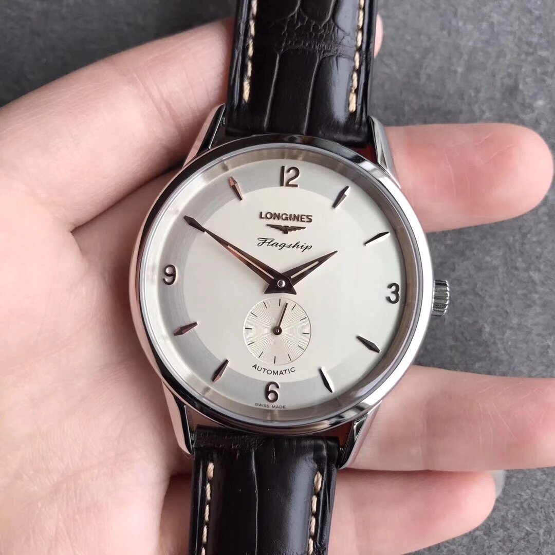 新品浪琴军旗系列60周年纪念款，超薄两针半手表、男表、机械表、包邮
