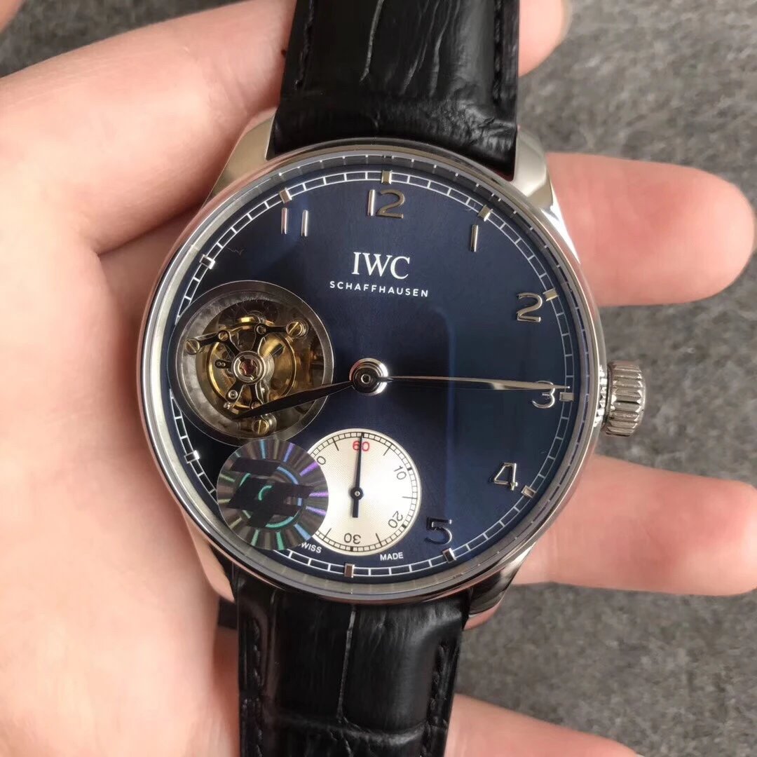 ZF厂年末巨献，IWC万国葡萄牙系列9点位两针半陀飞轮腕表，细节打磨较其他版本更精湛手表、机械表、男表、包邮