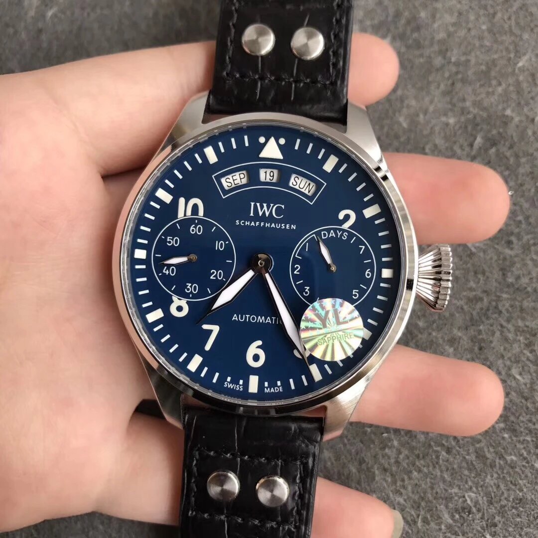 YL厂新款IWC万国大型飞行员年历腕表“150周年”特别款，年历功能和正品一致手表、男表、机械表、包邮