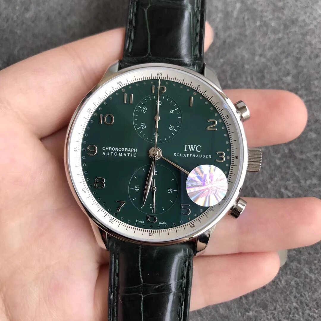 YL新款，万国2018年最新葡计150周年纪念款绿面，首款透底的葡计手表、男表、机械表、包邮